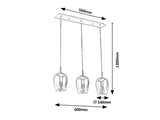 Suspensie Petunia, crom,3xE27, Rabalux 5253