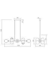 Suspensie PIERCE, 6 x  E27, Smarter 01-2619