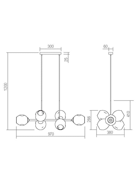 Suspensie PIERCE, 8 x  E27, Smarter 01-2621