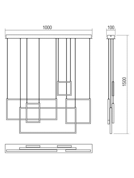 Suspensie PLANA, alb mat, LED 80W, 3000K, 5360 lm, Smarter 01-2316