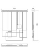 Suspensie PLANA, negru mat, LED 80W, 3000K, 5360 lm, Smarter 01-2318