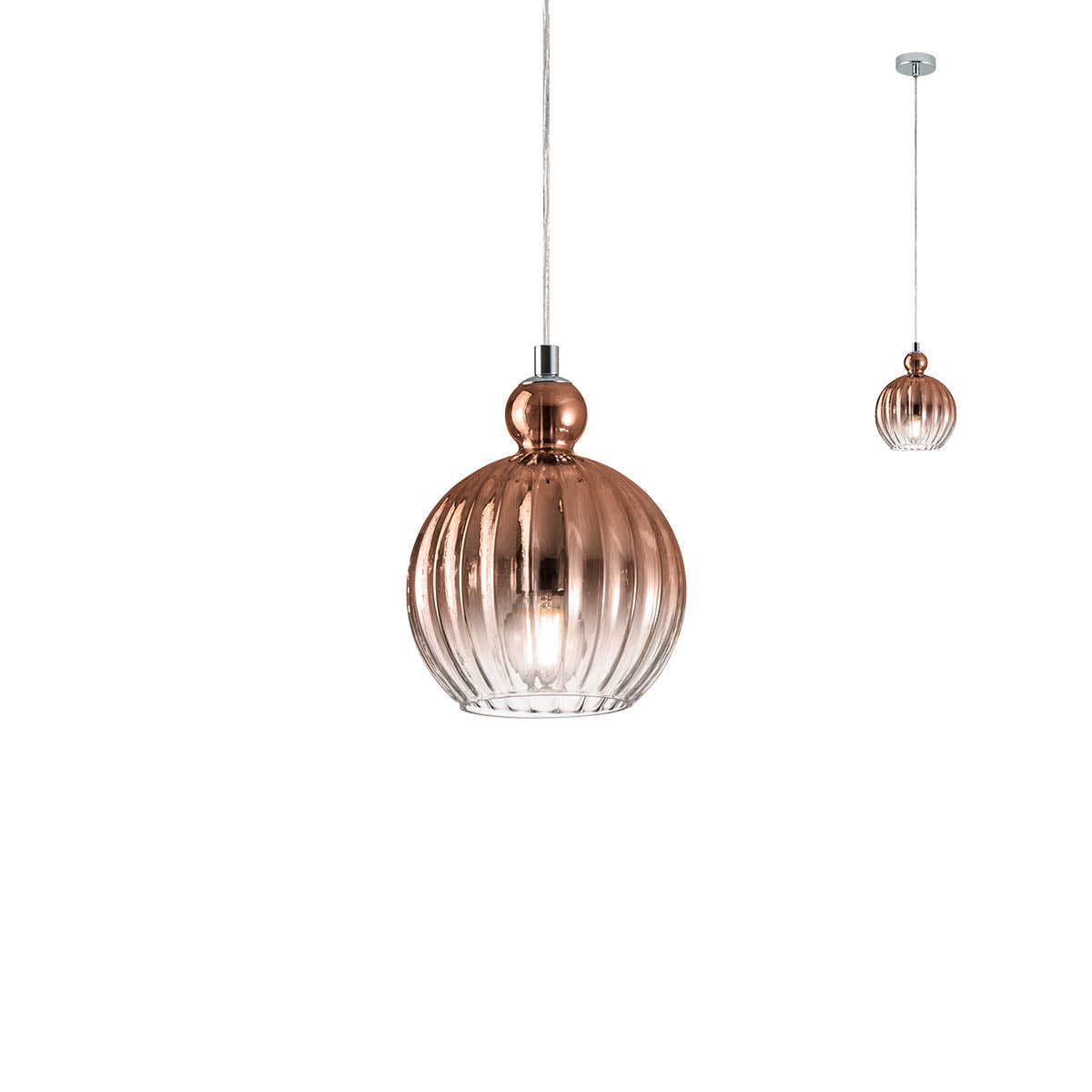 Suspensie PLUMEN, cuprata degrade, E14, 1 x  42W, Redo 01-2064