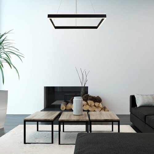 Suspensie Quadro, negru mat, 1670lm, LED 60W, 4000K, Rabalux 3085