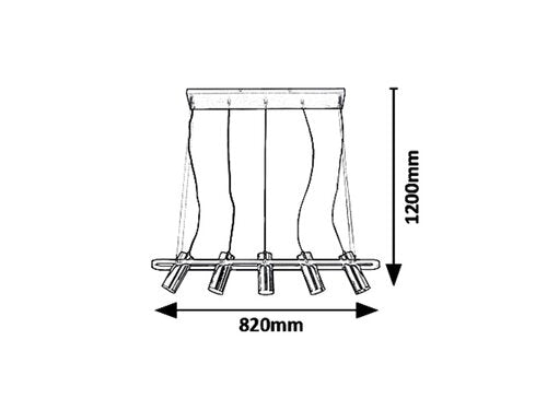 Suspensie Raven, auriu, 2000lm, LED 25W, 3000K, Rabalux 6430