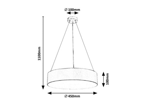 Suspensie Renata, alb mat, 3xE27, Rabalux 5084