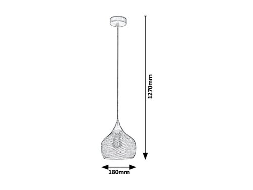 Suspensie Ronan, alb, 1xE14, Rabalux 7602