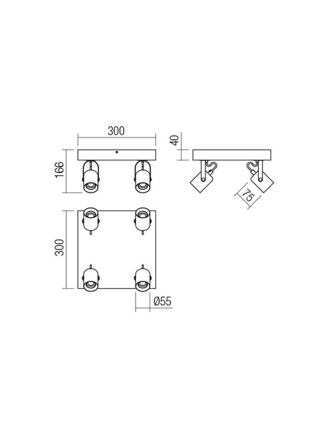 Suspensie TAFFI, 4 x  E27, Smarter 01-2418