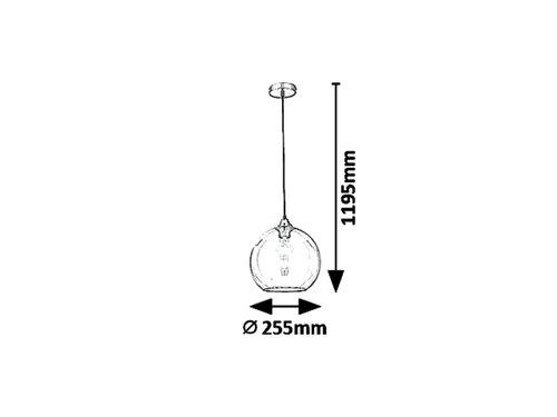 Suspensie Tanesha, negru, 1xE27, Rabalux 6438