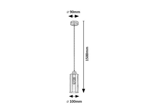 Suspensie Tanno, stejar, 1xE27, Rabalux 72141