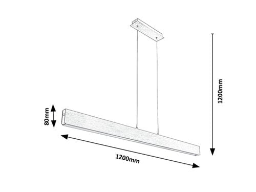 Suspensie Tithania, aluminiu slefuit, 1920lm, LED 24W, 2700-6500K, Rabalux 6670