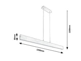 Suspensie Tithania, aluminiu slefuit, 1920lm, LED 24W, 2700-6500K, Rabalux 6670