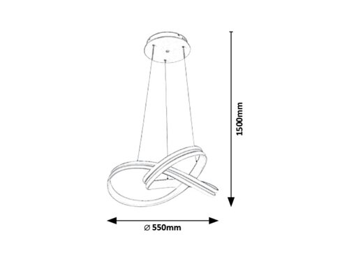 Suspensie Tulio, alb, 3600lm, LED 60W, 3000K, Rabalux 5891