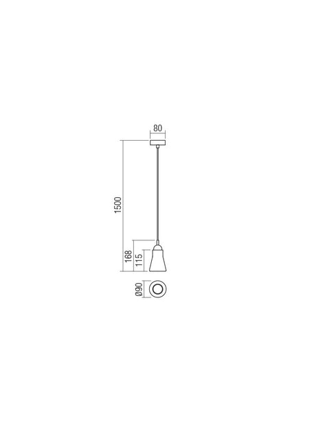 Suspensie UPPER, alama antica si lemn natur, 1XGU10, Smarter 01-1518