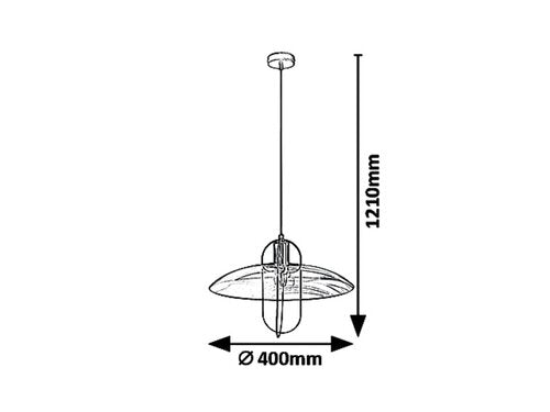 Suspensie Vida, negru, 1xE27, Rabalux 5000