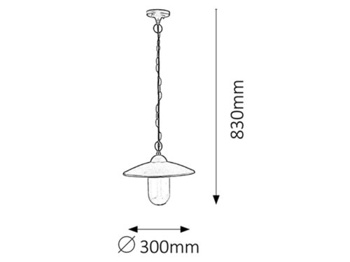 Suspensie Vigo, negru mat, E27 1x 60W, Rabalux 8687