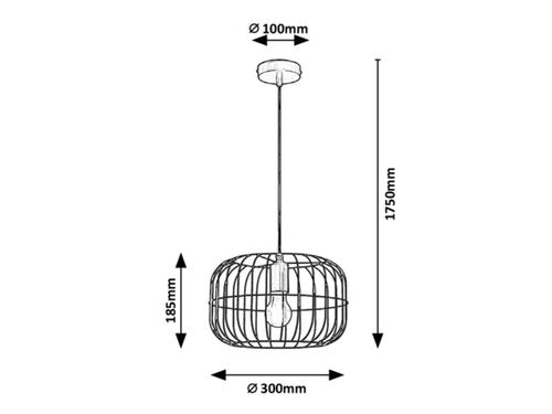 Suspensie Xenia, albastru, 1xE27, Rabalux 4919