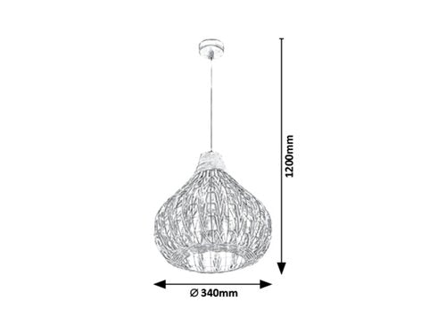 Suspensie Zahara, natur, E27 1x 40W, Rabalux 7604