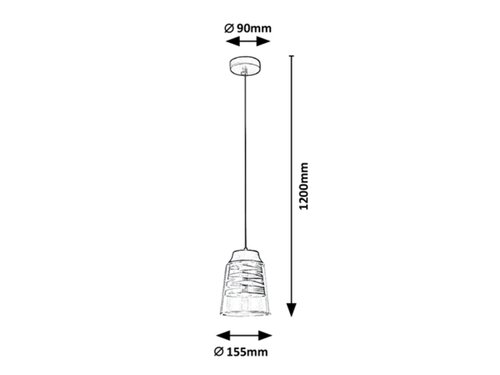 Suspensie Zenaida, negru mat, 1xE27, Rabalux 3543