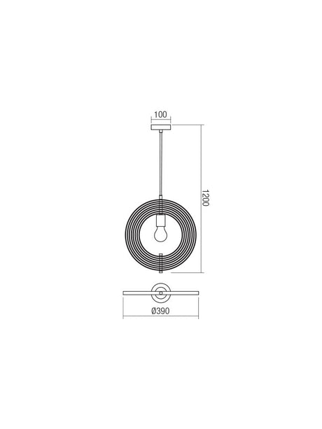 Suspensie ILUSIO, lemn natur, 1XE27, Smarter 01-1670