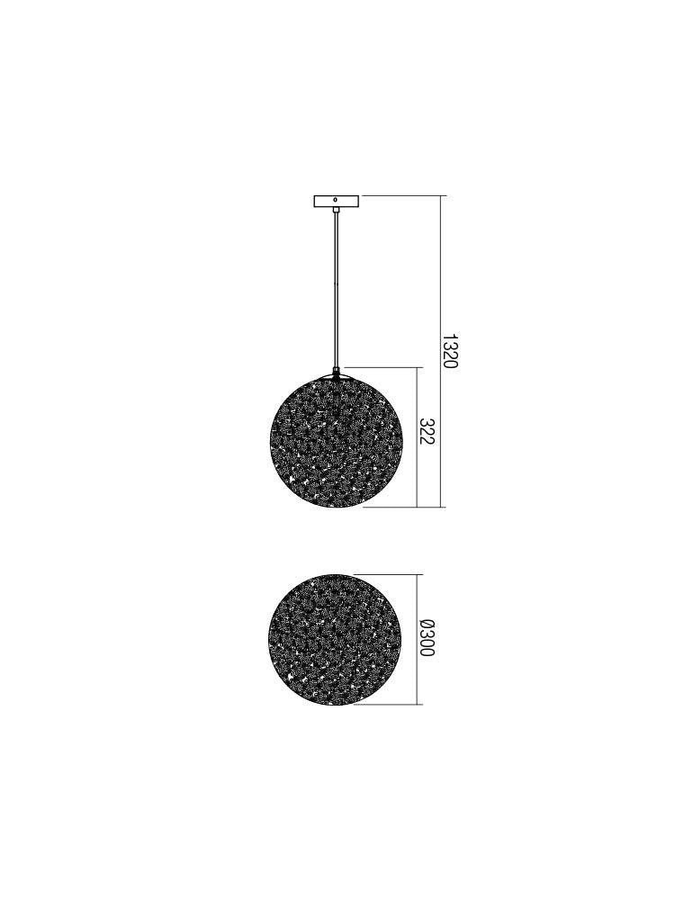 Suspensie PROTEUS, auriu mat, 1XE27, Smarter 01-1513