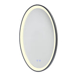 Oglinda LED Vanity, negru mat, 36W, 2972lm, 3000K/4000K/6000K, H.80cm, IP44, Redo, 01-3823