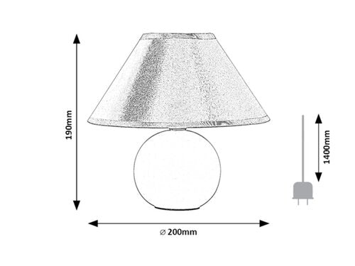 Veioza Ariel, gri, 1xE14, Rabalux 2146