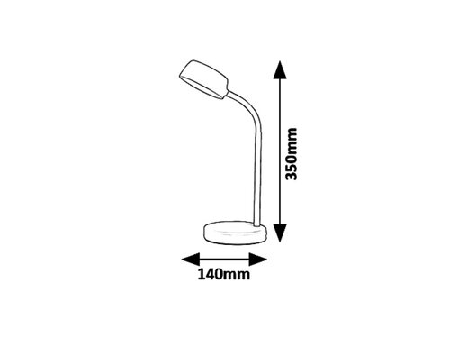 Veioza Berry, alb, 350lm, LED 4, 5W, 4000K, Rabalux 6778