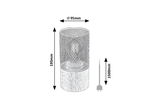 Veioza Callum, fag, E27 1x 25W, Rabalux 74040