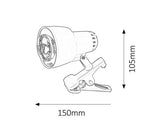 Veioza birou Clip, alb, 1xE14, Rabalux 4356