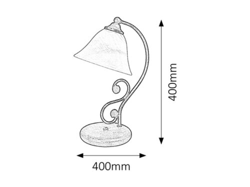 Veioza Dorothea, negru mat, E14 1x 40W, Rabalux 7772