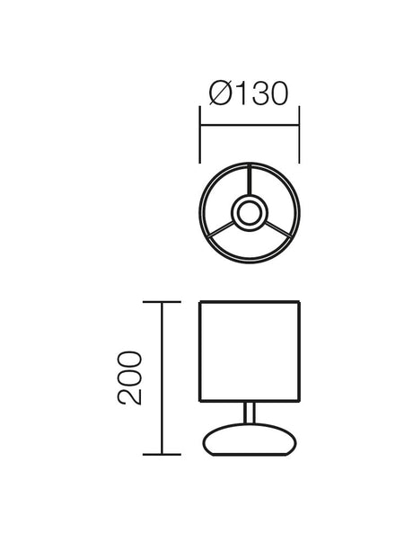 Veioza FIVE, gri, 1xE14, Smarter 01-858