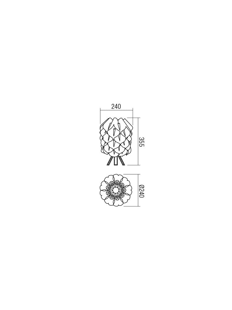 Veioza INBO, alb, 1XE27, Smarter 01-1523