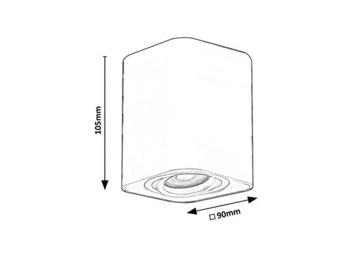 Plafoniera Kobald, alb mat, GU10 1x 42W, Rabalux 2050