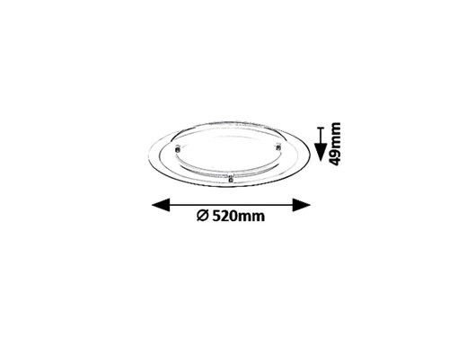 Plafoniera Lorna, alb, 2200lm, LED 22W, 4000K, Rabalux 3488