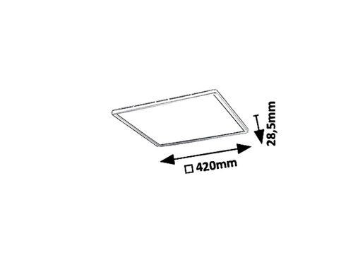 Plafoniera Pavel, alb, 2200lm, LED 22W, 4000K, Rabalux 3430