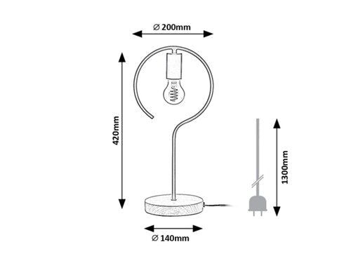 Veioza Rufin, fag, E27 1x 40W, Rabalux 3220