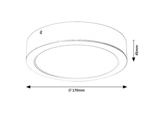 Plafoniera Shaun,aplicata, alb, 1845lm, LED 18W, 4000K, Rabalux 3172