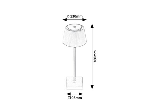 Veioza Taena, argintiu, 200lm, LED 4W, 3000-5000K, Rabalux 76013