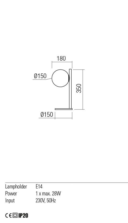 Veioza TALIS, bronz, E14, 1 x 28W, Redo 01-2649