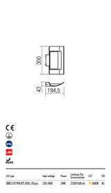 Aplica exterior VELA - Art.9112