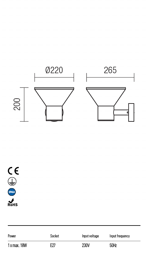 Aplica exterior WIT - Art.9686